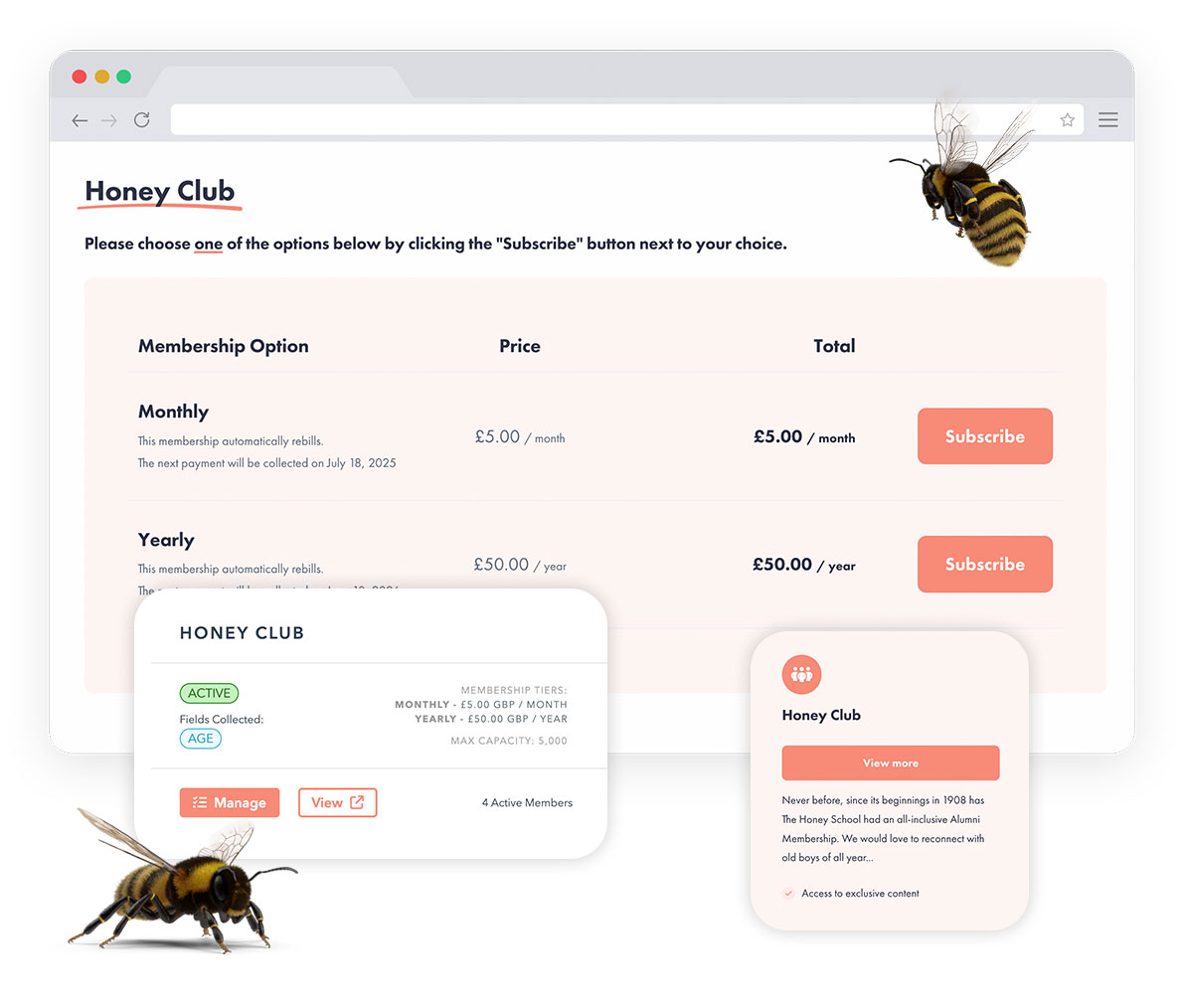 Our recurring billing automates renewals